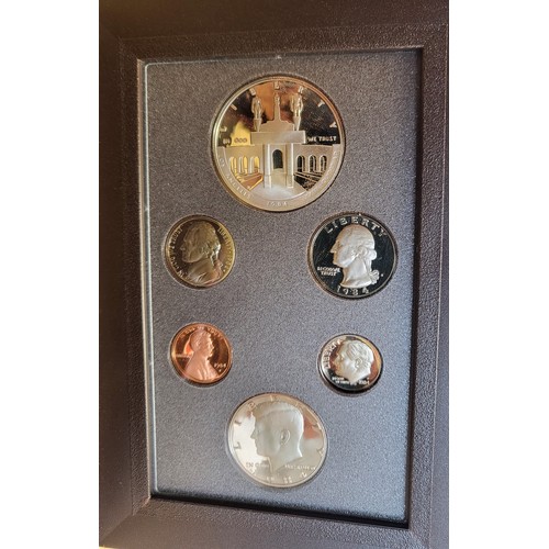 352 - A collection of commemorative coins for the XXIII Olympiad in Los Angeles in a presentation case.