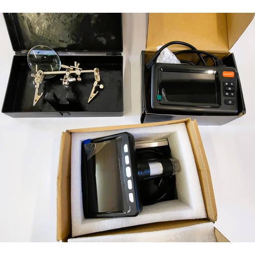 A watchmaker's magnifying glass, industrial endoscope, and digital ...