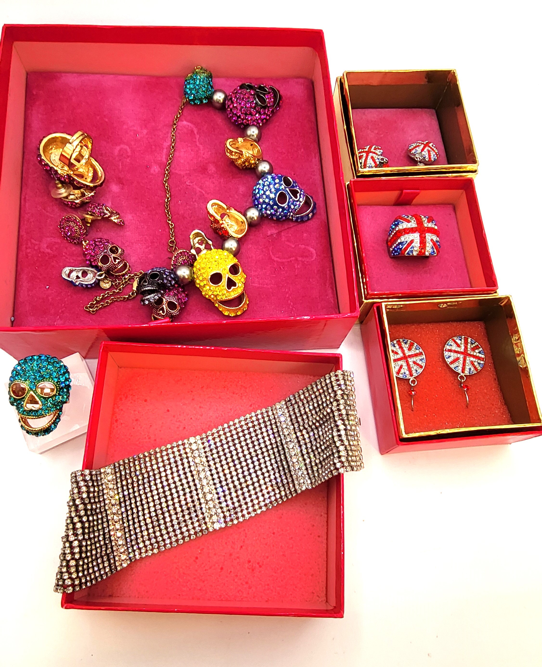 Butler & Wilson matching necklace, earrings and rings, a bracelet, and ...