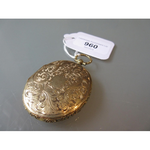 960 - Victorian gold plated double sided locket