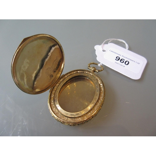 960 - Victorian gold plated double sided locket