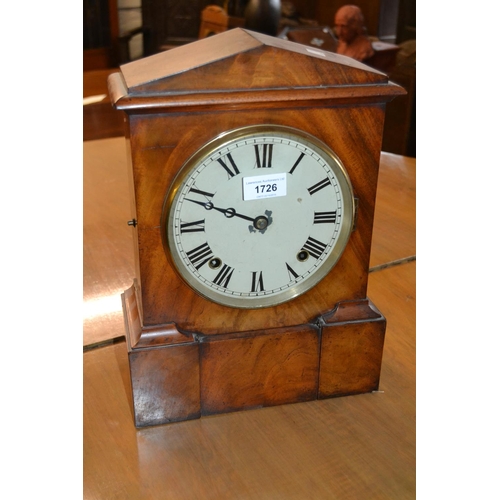 1726 - 19th Century mahogany cased bracket clock having circular painted dial with two train movement strik... 