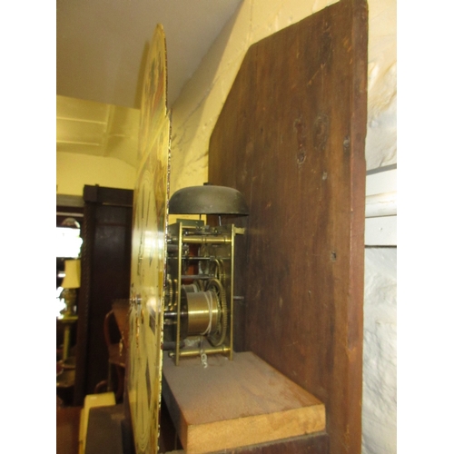 1694 - 19th Century Scottish mahogany longcase clock, the broken arch hood with a carved surmont and flanki... 