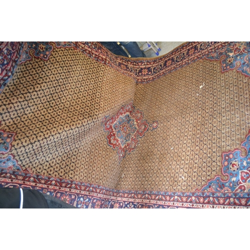 2 - Mid to late 20th Century Hamadan carpet with a medallion and all-over stylised flower head design in... 