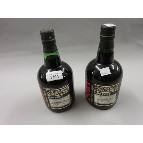 1704 - Two bottles, Landskroon (South Africa) 1989 port