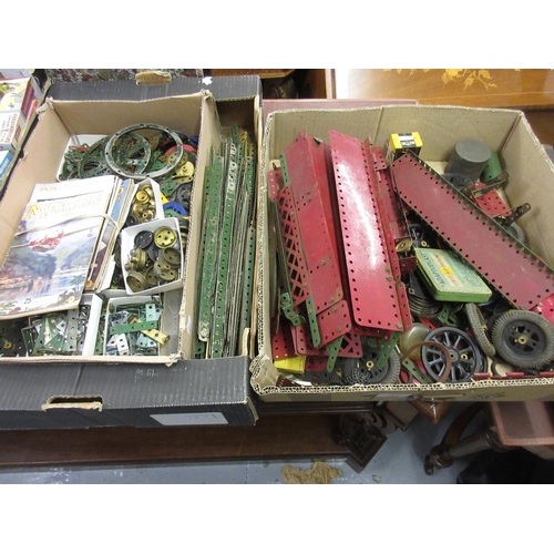 183 - Two boxes containing a quantity of Meccano construction toys