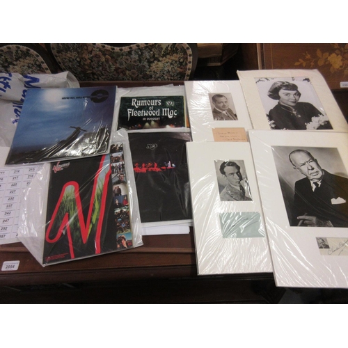 208 - Quantity of film star signed photographs, together with a quantity of various music festival and tou... 