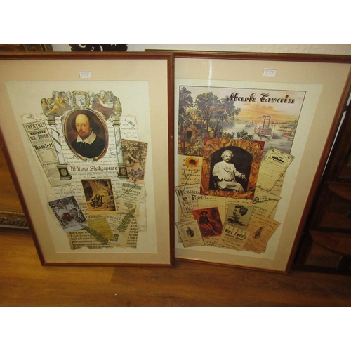 209 - Quantity of movie related ephemera and books, together with two reproduction framed prints, Mark Twa... 