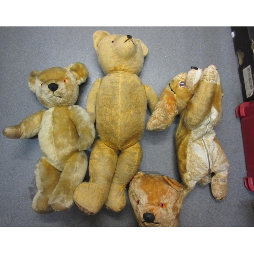 52 - Quantity of teddy bears and other soft toys including a teddy bear with musical box