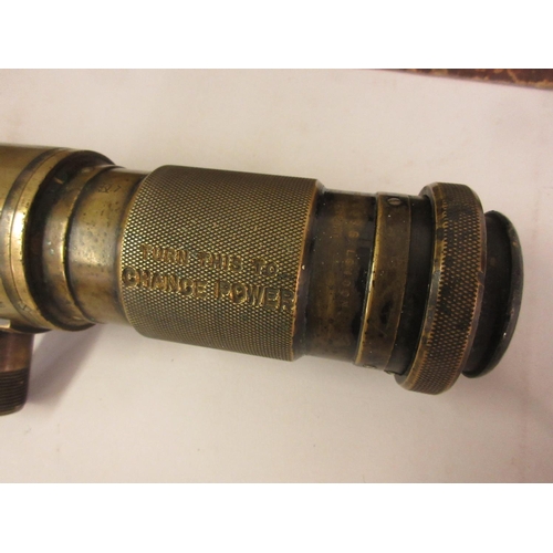 150 - Cased military issue gun sighting telescope by W. Ottway and Co., Ealing, pattern No. 327, 22ins in ... 