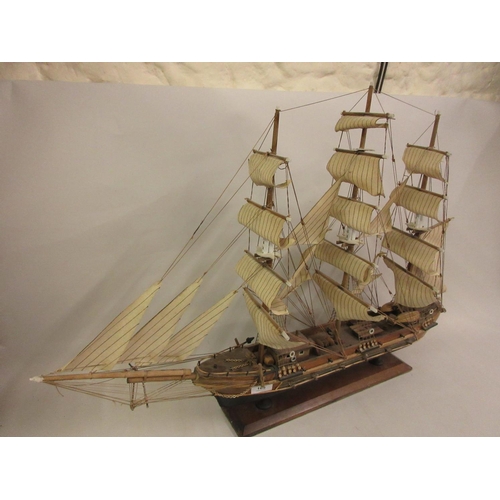 165 - Modern wooden built model of a three masted clipper