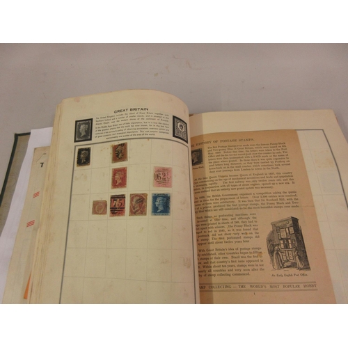 179 - Meteor green stamp album containing collection of World stamps, including: Penny Black, Penny Reds a... 