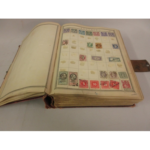 273 - Lincoln stamp album containing a small collection of mainly 19th and early 20th Century stamps