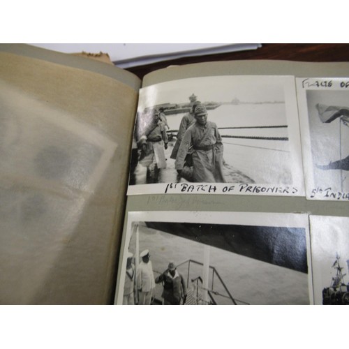 181 - Album of World War II photographs relating to H.M.S. Frobisher and H.M.S. Sussex, including Japanese... 