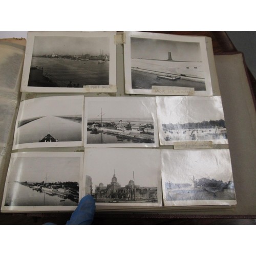 181 - Album of World War II photographs relating to H.M.S. Frobisher and H.M.S. Sussex, including Japanese... 