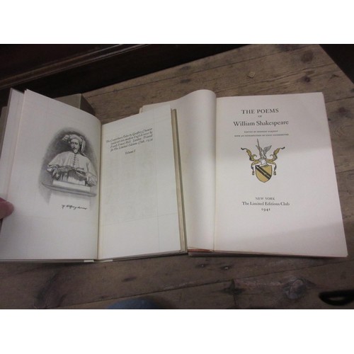 337 - Two volumes ' The Poems of William Shakespeare ' published by the Limited Editions Club, New York, 1... 