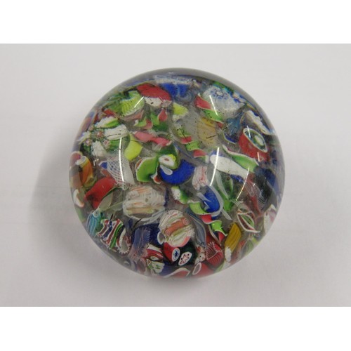 450 - Two millefiori glass paperweights