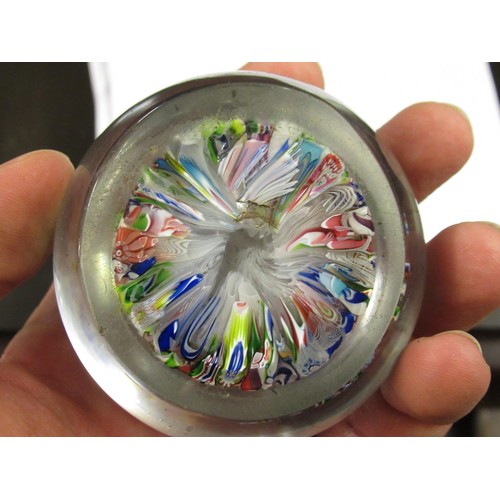 450 - Two millefiori glass paperweights