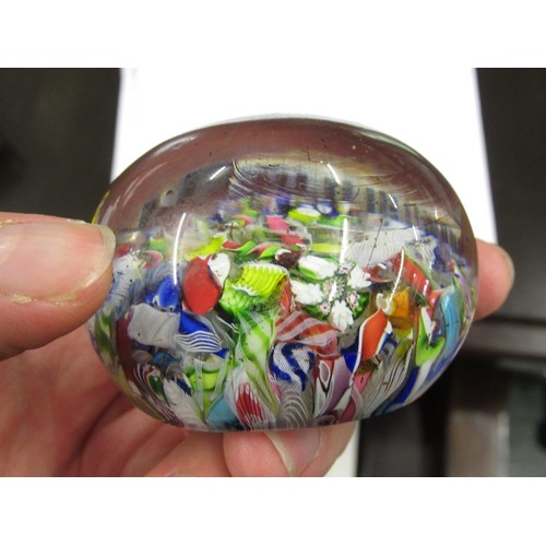 450 - Two millefiori glass paperweights