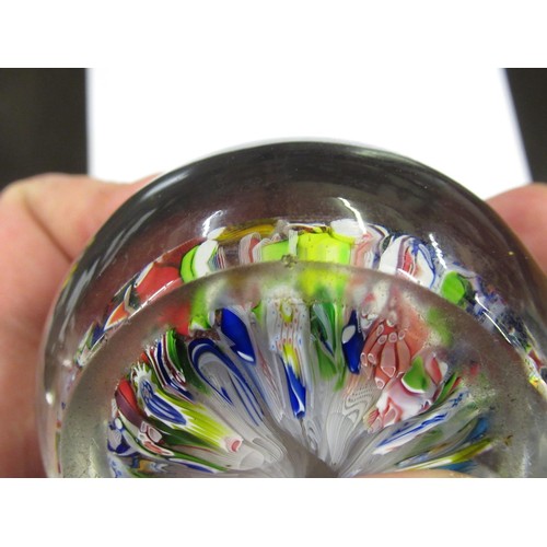 450 - Two millefiori glass paperweights