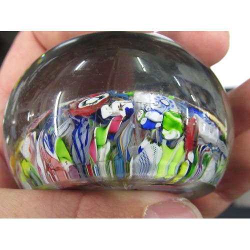 450 - Two millefiori glass paperweights