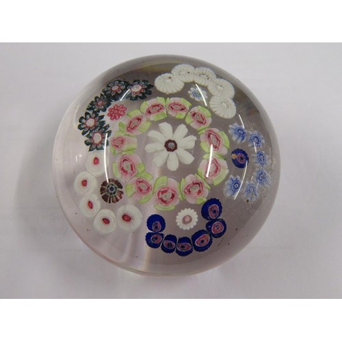 450 - Two millefiori glass paperweights