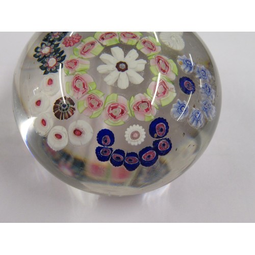 450 - Two millefiori glass paperweights