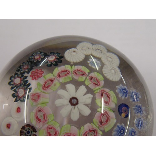 450 - Two millefiori glass paperweights