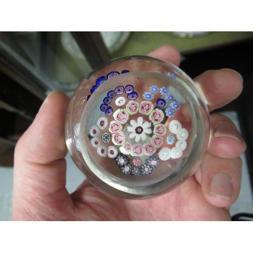 450 - Two millefiori glass paperweights