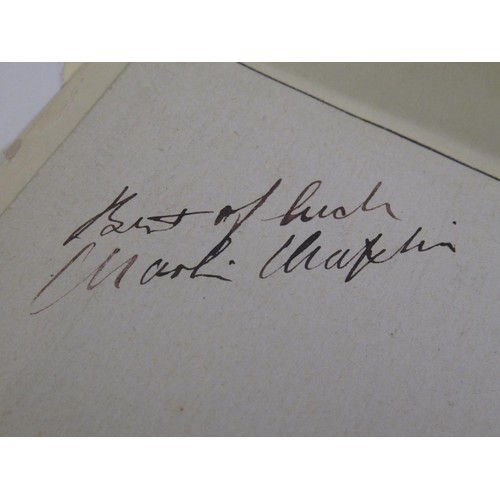 257 - Cut-out autograph signature ' Best of Luck Charlie Chaplin', dated in a different hand, 28th Septemb... 