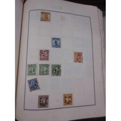 179 - Meteor green stamp album containing collection of World stamps, including: Penny Black, Penny Reds a... 