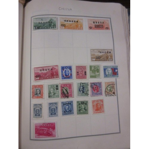 179 - Meteor green stamp album containing collection of World stamps, including: Penny Black, Penny Reds a... 