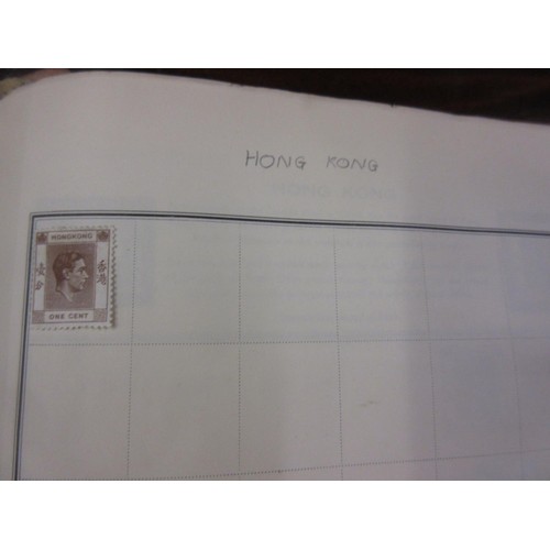 179 - Meteor green stamp album containing collection of World stamps, including: Penny Black, Penny Reds a... 