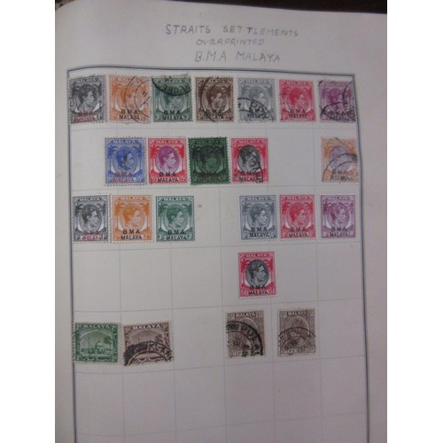 179 - Meteor green stamp album containing collection of World stamps, including: Penny Black, Penny Reds a... 