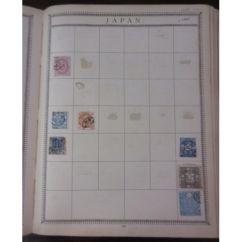 273 - Lincoln stamp album containing a small collection of mainly 19th and early 20th Century stamps