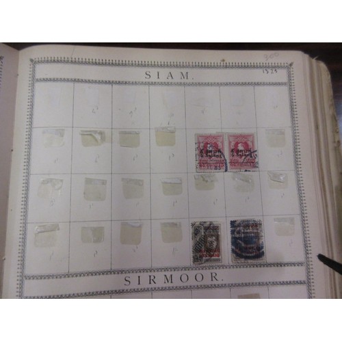 273 - Lincoln stamp album containing a small collection of mainly 19th and early 20th Century stamps