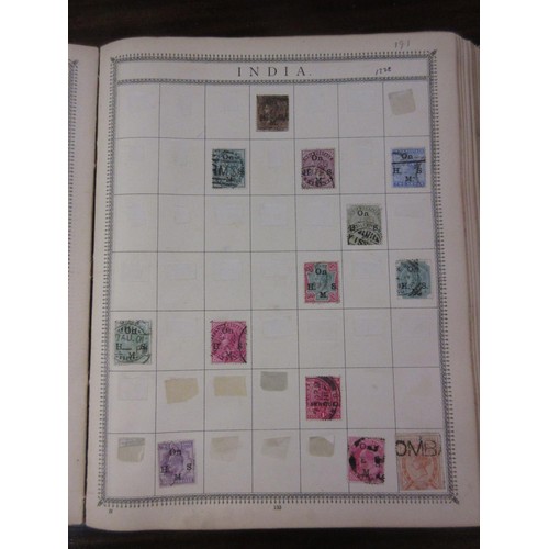 273 - Lincoln stamp album containing a small collection of mainly 19th and early 20th Century stamps