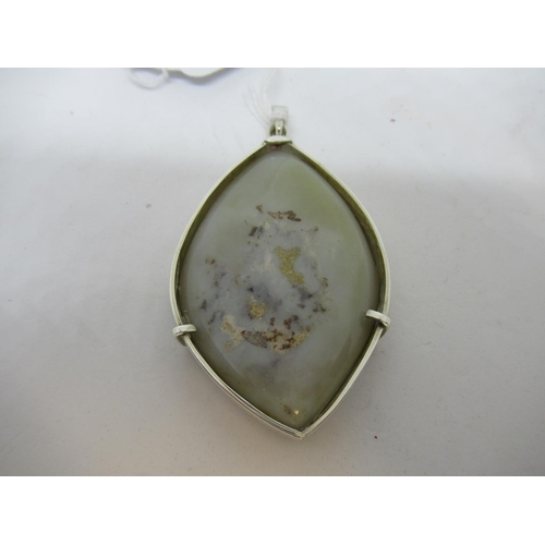 1137 - Large Australian opal in silver pendant mount, approximately 60mm x 40mm