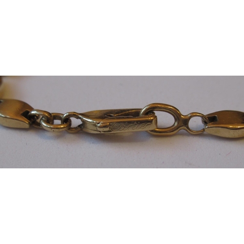 1147 - Cartier 1980's 18ct yellow gold bracelet