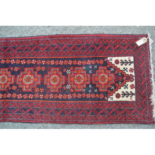 23A - 20th Century Belouch runner, 9ft x 1ft 10ins