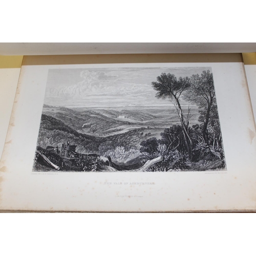 647 - Collection of approximately eighty unframed black and white engravings after Turner, varying sizes, ... 