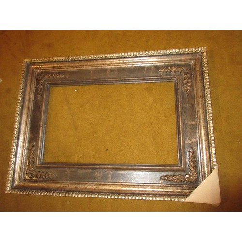 658 - Large rectangular gilt composition picture frame, 36.5ins x 24.25ins rebate, together with five othe... 