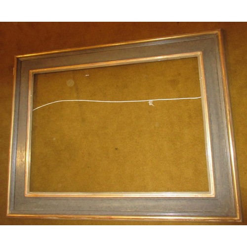 658 - Large rectangular gilt composition picture frame, 36.5ins x 24.25ins rebate, together with five othe... 