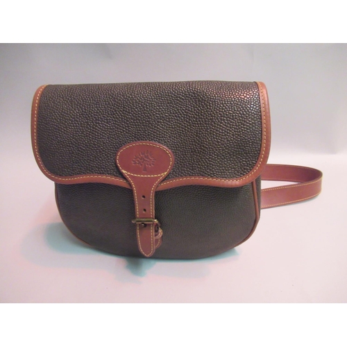 Vintage MULBERRY Scotchgrain Bag Small Crossbody Bag Saddle 