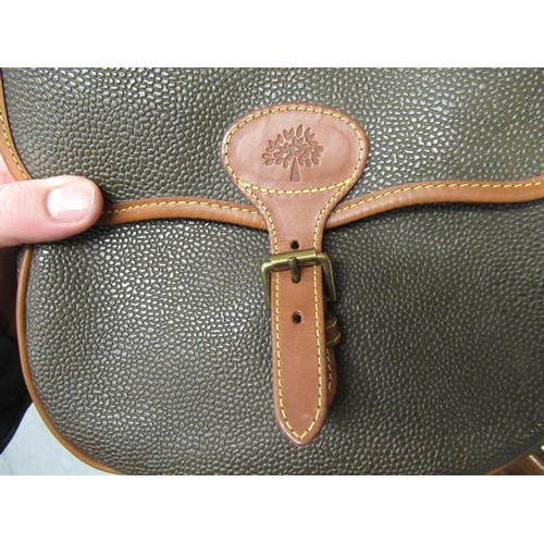 Mulberry Black Leather Scotchgrain Saddle Bag Small Shoulder