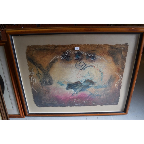 1141 - David Dodsworth, 20th Century signed Limited Edition colour print in the style of a cave painting, t... 