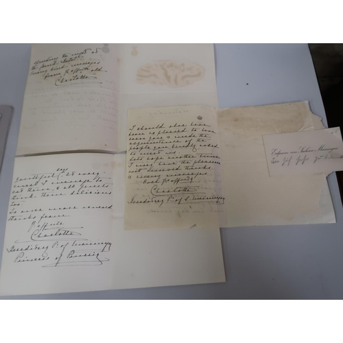 148 - Group of three autographed letters by Princess Charlotte of Meiningen 1860 - 1919, granddaughter of ... 