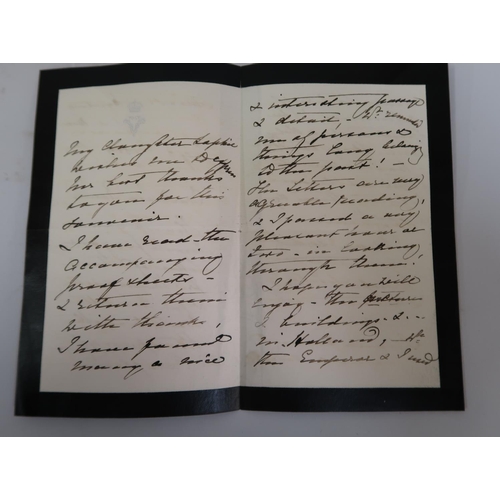 150 - Four page autograph letter by Empress Frederick of Prussia 1840 - 1901, eldest daughter of Queen Vic... 