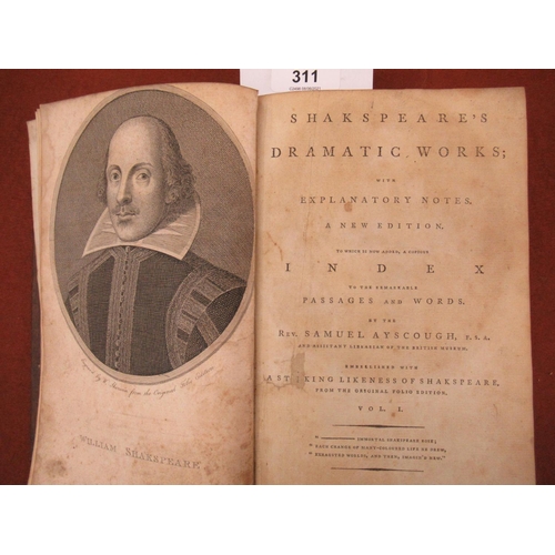 311 - One volume, ' Shakespeare's Dramatic Works with Explanatory Notes ', a new edition to which is now a... 