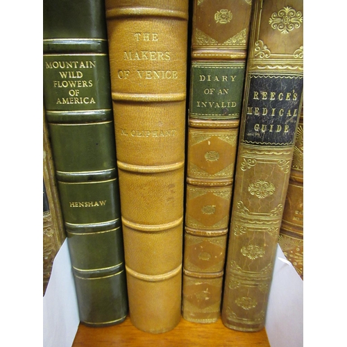 372 - Four leather bound volumes ' The Diary of an Invalid ' by Henry Matthew, the journal of a tour in pe... 